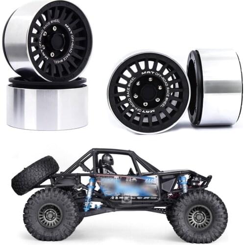 RCTOYFUN 4pcs GRC G53 2.2" Metal Beadlock DIY Simulation Accessories Wheel Rims For 1/10 RC Cralwer Car SCX10 RR10 12mm Hex Hub