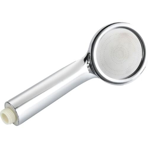 2020 New Bathroom sprinkler silver water shower head ultra low pressure booster bath saves absorption chrome jet 20Jan16