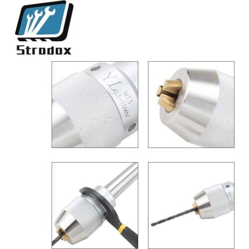 CNC lathe Mose type integrated self-tightening drill chuck APU13 / 16 keyless self tight Drill chuck holder for milling lathe