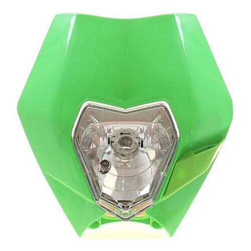 Green r Bike Motorcycle Universal Headlight Headlamp For Dirt Bike Honda Suzuki Triumph Victory