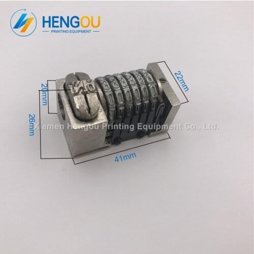 High quality 6 digits numbering machine for letterpress Numbering Machine jump mode 098765... backward
