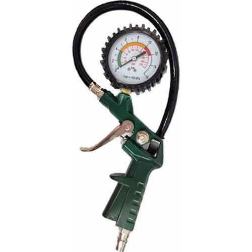 High Precision Car Tire Pressure Gauge 0-220psi (0-16bar) Metal Handle Tire Inflator Gauge Tire Pressure Tester for Car Trucks