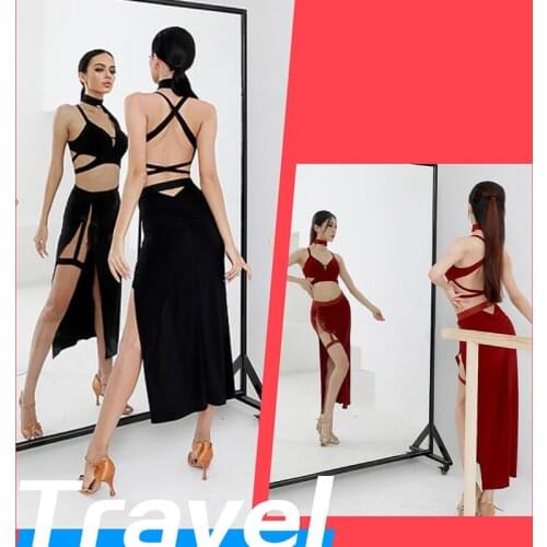 New Latin Dance dress latin skirt Comfort Summer latinTops Flamengo Female Adult Dance Clothes Women 2106