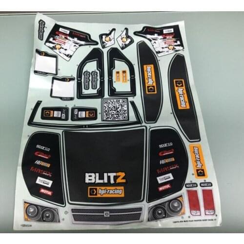 1/10 RC Short Course Decal sticker for HPI Blitz Flux 109876