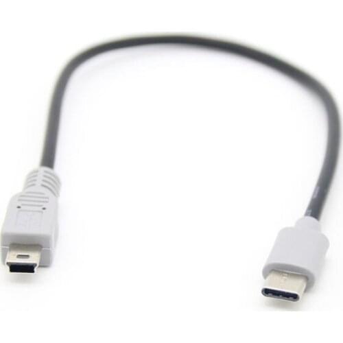 1M USB Type C 3.1 Male To Mini USB 5 Pin B Male Plug Converter OTG Adapter Lead Data Cable for Mobile Macbook Accessories