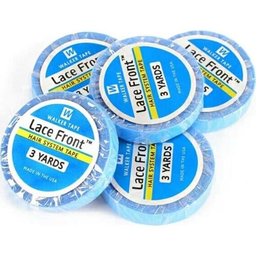 1Roll 3yards Blue Lace Front Wig Tape Double-sided Adhesive Water-proof Super Tape For Hair Extension/Lace Wig/Hairpiece/Toupee