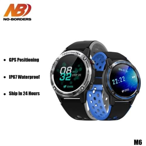 2020 GPS M6 Smart watch men 1.3 inch 360mAh Bluetooth call compass Barometer Geomagnetic induction Gyro outdoor smartwatch
