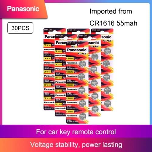 30Pcs/lot Panasonic CR1616 DL1616 ECR1616 LM1616 1616 3V Lithium Batteries Cell Button Coin Battery For Motherboard Watch