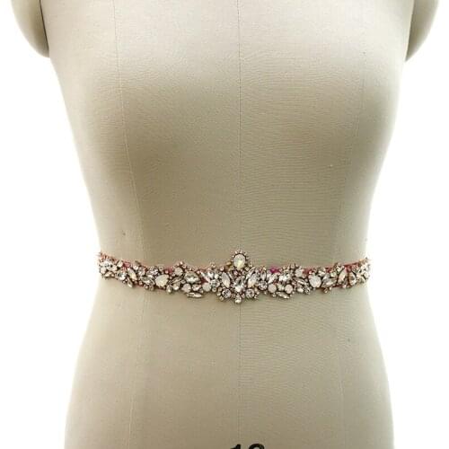 3D Luxury Fashion Crystal Rhinestone Applique For Wedding Blet WRA-1035