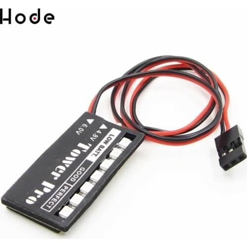 4.8v 6v 7 LED RC Model Receiver Battery Voltage Indicator Car auto