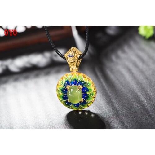 925 sterling silver cloisonne pendant enamel craft