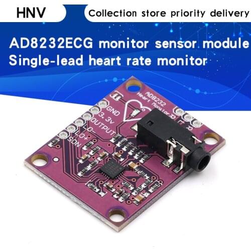 AD8232 ECG Physiological Measurement Heart Pulse ECG Monitor Sensor Module Single Lead Heart Rate Monitor Diy Kit for Arduino