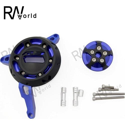 For Yamaha YZF R3 14-16 Motorcycle Accessories CNC Aluminum Left & Right Engine Plug Stator Protect Cover YZF-R3 2014 2015 2016