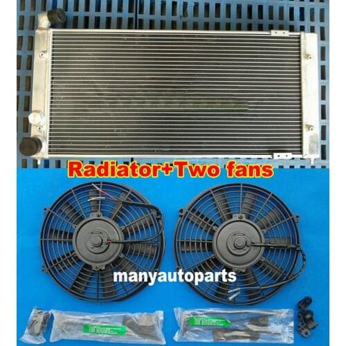 FOR VW Golf 2 Corrado VR6 Turbo Aluminium radiator turbo 16V G60 VWO2 +2 FANS