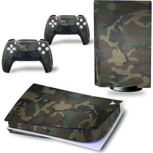 For PS5 Cover Camouflage Sticker for Sony PS5 Disk Console Skin All-inclusive Anti-Scratch Gamepad Sticker for PS5 Skin