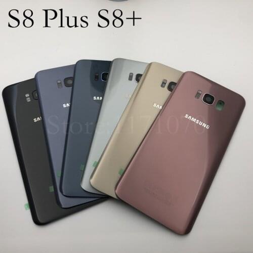 S8+ Battery Cover glass Samsung Galaxy S8 plus G955 G955F SM G955FD S8 G950 G950F Back Housing Door+Camera lens Replacement