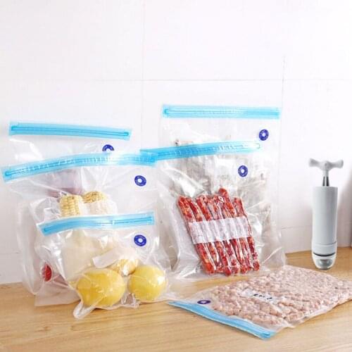 Kitchen Plastic Bag Reusable Vacuum food Preservation Bag Foods Sealing Storage Fresh Keeping Bags for Vegetable 5pcs/lot