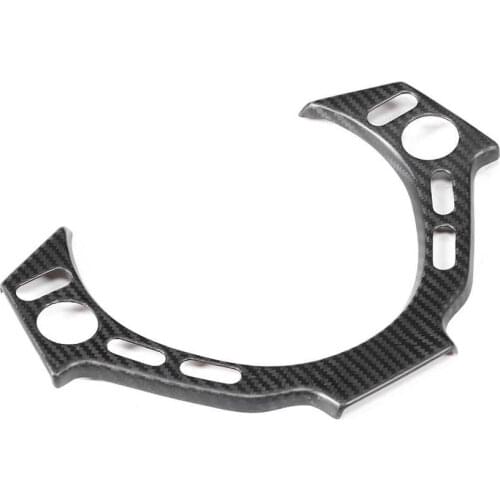 Matte Dry Carbon Fiber Steering Wheel Trim Cover Add-On Fit for Nissan GT-R R35 2009-2016