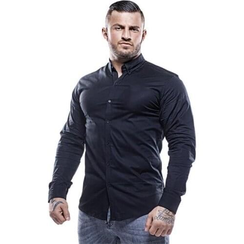 Slim-fit Shirt Mens Long-sleeved Shirt Mens Short-sleeved Solid Color Business Casual Thin Summer Top