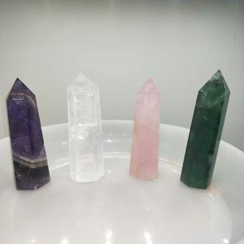 Quartz crystal wand point set gemstones natural stones and minerals cristal reiki healing feng shui maison modern home decor