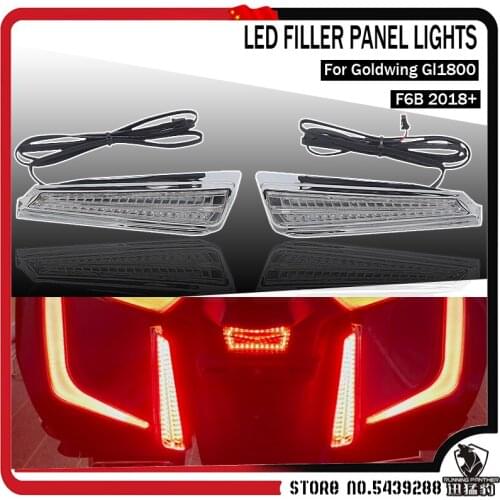 Motorcycle Accent Saddlebag Filler Inserts Support LED Turn Signal Brake Lamp Lights For HONDA GL1800 F6B 2018-2021 Gold Wing