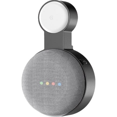 For -Google Nest Mini Wall Mount with Cable Management Outlet Hanging Stand Holder Voice Assistant Bracket Accessories