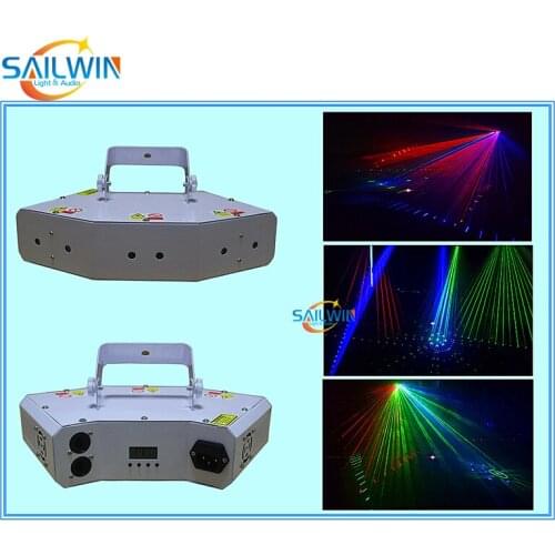 New Arrival 400MW RGB Full Color 6 Holes Laser Beam Light Disco Stage Party Animation Laser Light Stage Lighting DJ Bar