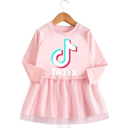 Girl Dress Summer Kids Clothes Princess Tik Tok Print Dresses Cosplay Costume Party Birthday Children Clothing
