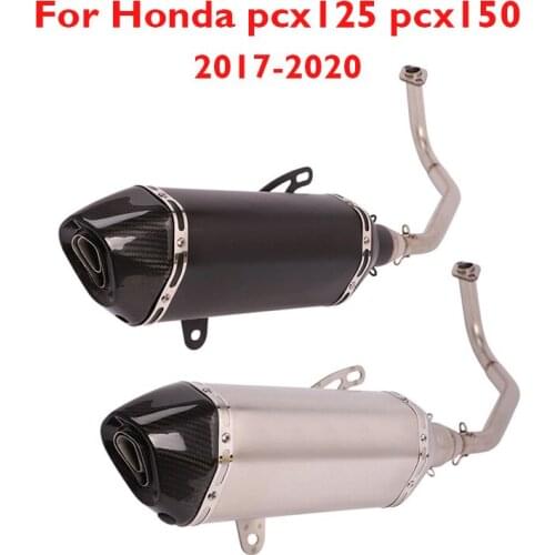 Motorcycle Full Exhaust System Connect Link Tube Front Header Pipe Muffler Escape Tip Silencer for Honda pcx150 pcx125 2017-2020