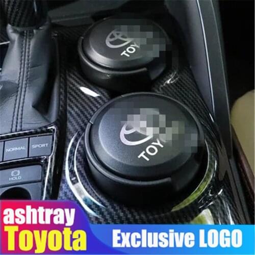 A14 Portable Car Truck car Ashtray Blue LED Light Smokeless Ashtray Cigarette Holder Anti-slip Rubbe FOR TOYOTA HIGHLANDER