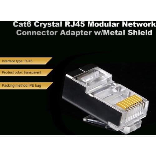 Gold Plated Cat6 RJ45 Ethernet Cables Convenient Practical User-friendly Design Module Plug Network Connector Crystal Head