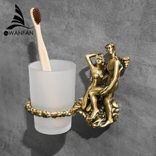 Romantic Series Bronze Bathroom Toilet Paper Holder Wall Mounted Towel Bar Toilet Brush Holder Bathroom Accessories MB-0814B