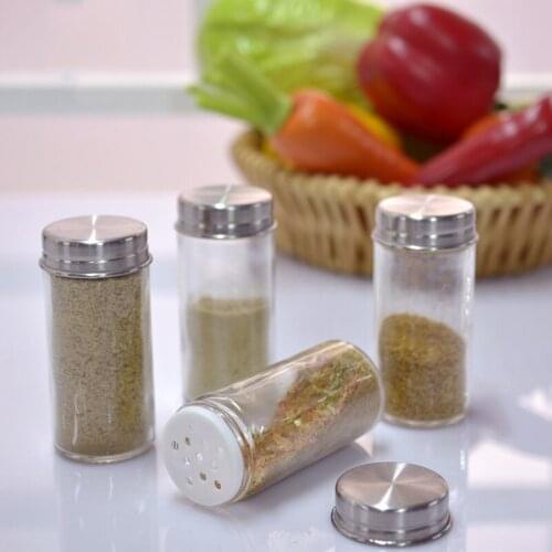 Glass Cruet Sugar Seasoning Pot Salt Pepper Shakers Transparent Spice Storage Severing Tools Kithen Condiment Jar Sauce Bottle