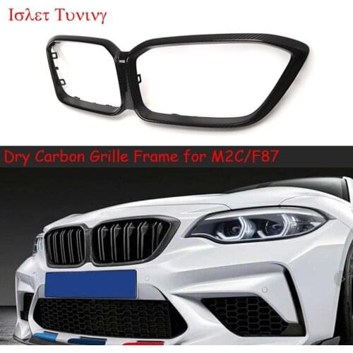 Dry Carbon Front Grille Frame for BMW 2 Series F87 M2C Competition Replacement Bumper Grill Cover 2019 2020