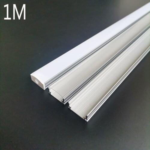 DHL FedEx 1m LED strip aluminum profile for 2835 5730 LED hard strip light led bar aluminum channel housing withcover end cover