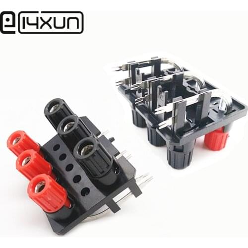 1pcs 6 Pin WP External Banana jack Speaker Amplifier Wire Clip Audio Socket WP6-10A 6Pole LED Spring Terminal Switch