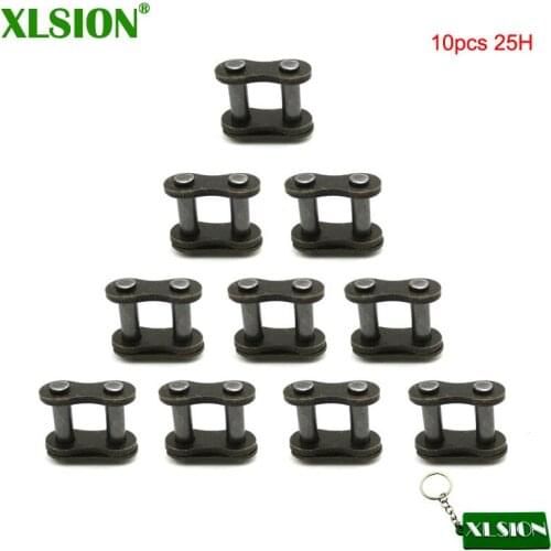 XLSION 10pcs T8F Chain Master Link 8mm For 43cc 47cc 49cc Mini Dirt Pocket Bikes ATV Quad