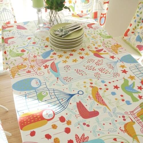 Japan Zakka Style Table Cover Cloth Rectangular Square TableCloth Fashion Simple Tablecloths Cartoon Printed High Quality Cotton
