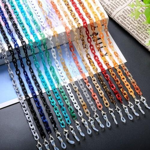 Kissme Handmade Colorful Small Acrylic Link Chains For Women Classic Sunglasses Mask Chains 2021 New Fashion Jewelry Accessories