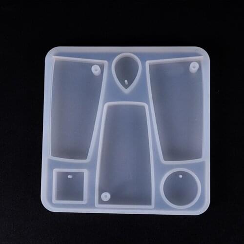 1 PCS Transparent Earrings Pendants Silicone Mold DIY Jewelry Making Tool Moulds UV Epoxy Resin Decorative Craft wholesale