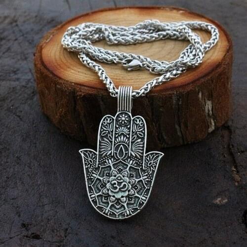 10pcs Hamsa Pendant,Yoga Buddhism neckalce Mandala flower om jwelry Buddha Aum symbol Protection and luck symbol