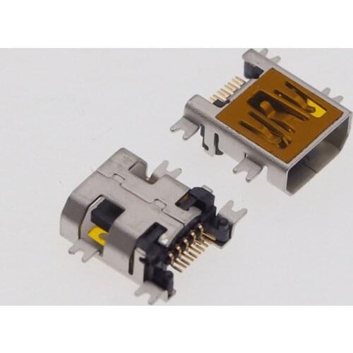 10pcs Gold-plated pin MINI 10P sinking plating usb female socket V3 Port for Philips SMT