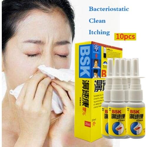 10pcs Chinese Traditional Medical Herb Spray Nasal Cure Rhinitis Sinusitis Nose Spray Bottle Anti-snore Apparatus ZB Health Care