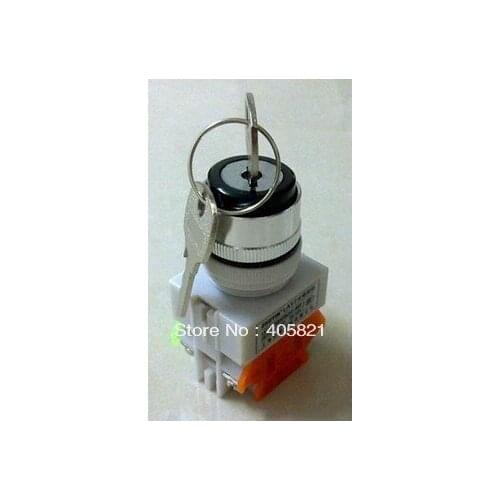 1N/O+1N/C 2Position Key Maintained Select Selector Push Button Switch LAY37-11Y2/Y090-11Y2 Mouting Hole 22mm