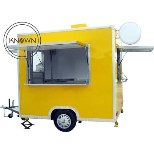250 cm length Free shipping by sea street fast food cart food van ice cream trailer