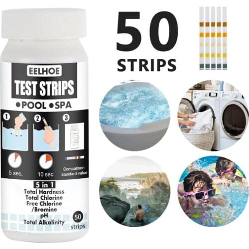 3-in-1 Swimming Pool Spa Water Test Strips Litmus Paper Ph Test Strips Water Cosmetic Soil Acidity Test Strips With Control Card