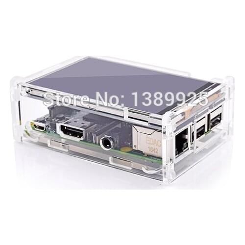 2018 Acrylic Case Compatible for Raspberry Pi 2 Model B Original 3.5" LCD TFT Touch Screen Display