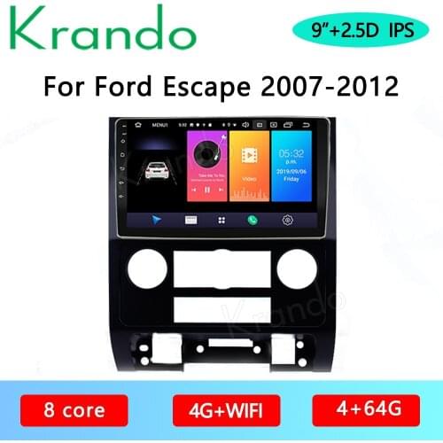 Krando Android 10.0 9" IPS Full Touch Car Multimedia Radio For Ford Escape 2007-2012 Audio DSP WIFI Navi Bluetooth Carplay GPS