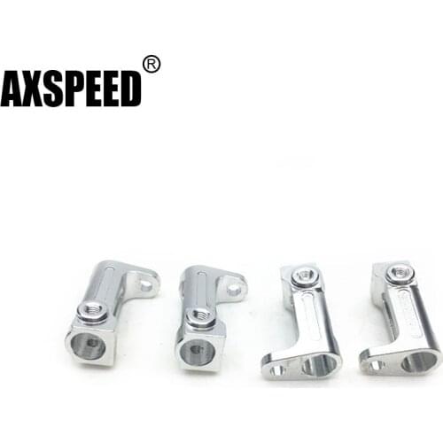 AXSPEED 4Pcs Metal Lateral Pedal Mount Accessories for Axial SCX10 1/10 Scale RC Crawler Car Truck Parts