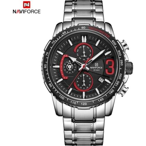 Top Brand NAVIFORCE Luxury Watch For Men Casual Sports Waterproof Chronograph Quartz Stainless Steel Date Clock Men Wrist Watch